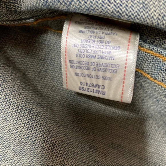 True Religion Vintage Danny Slim Fit Denim Jacket W/ Leather Embroidery Sz: XL - Picture 11 of 16
